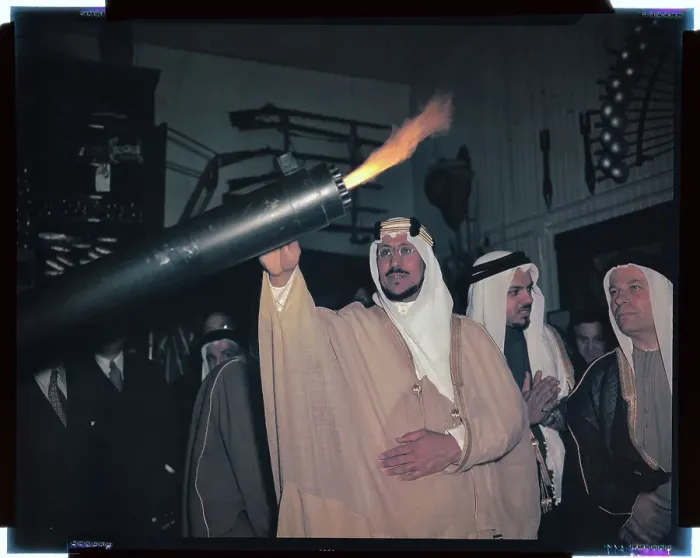 Framed Print : Crown Prince Saud at Hollywood Studio Framed Print : Crown Prince Saud at Hollywood Studio