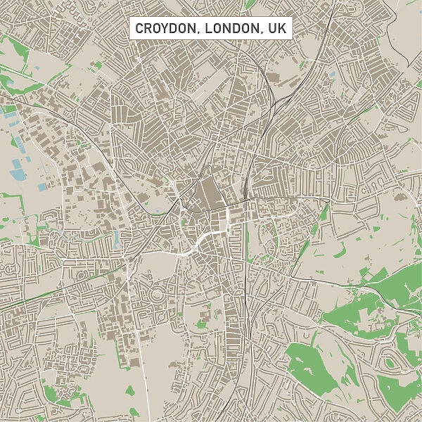 Croydon London UK City Street Map