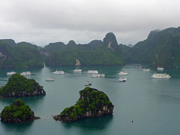 Cruise ships in Halong Bay, Vietnam