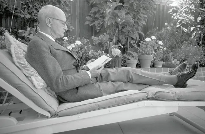 Framed Print : C.S. Forester Relaxing on His Patio Framed Print : C.S. Forester Relaxing on His Patio