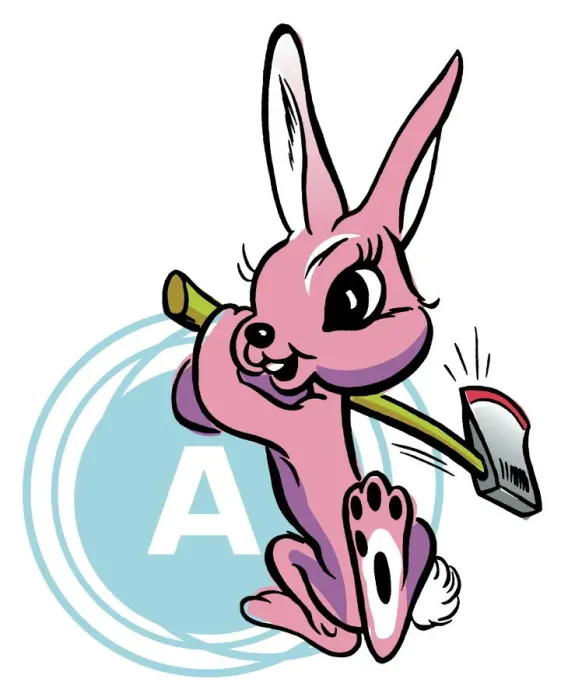 Framed Print : CSA Archive Bunny Rabbit with Axe