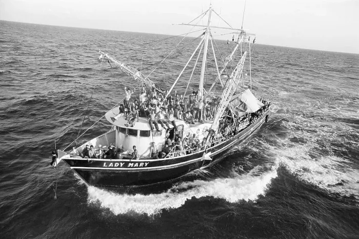Framed Print : Cuban Refugee Ship Framed Print : Cuban Refugee Ship