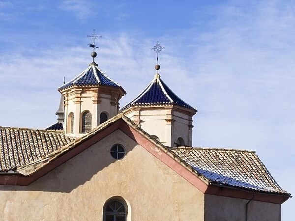 Cuenca is a UNESCO World Heritage site, Roofs of the church of the Salvador of the 18th century