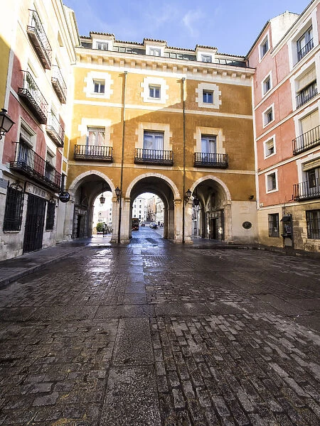 Cuenca is a UNESCO World Heritage site, Entry to the square of the Town hall