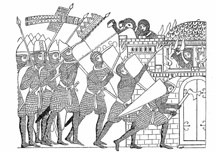 Framed Print : Cultural state in the 12th century, siege of a castle, after a picture in the manuscript of the Hortus deliciarum of Herrad of Landsberg, Germany, Historical, digitally restored reproduction of a 19th century original, exact original date unknown Framed Print : Cultural state in the 12th century, siege of a castle, after a picture in the manuscript of the Hortus deliciarum of Herrad of Landsberg, Germany, Historical, digitally restored reproduction of a 19th century original, exact original date unknown