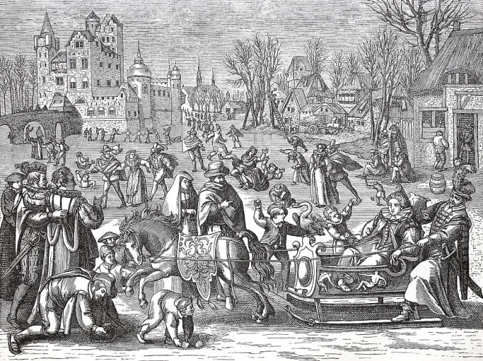Framed Print : Cultural state in the 16th century, merrymaking on the ice, with sledge and horse on a frozen lake, Germany, Historic, digitally restored reproduction of an original 19th century artwork, exact original date unknown Framed Print : Cultural state in the 16th century, merrymaking on the ice, with sledge and horse on a frozen lake, Germany, Historic, digitally restored reproduction of an original 19th century artwork, exact original date unknown