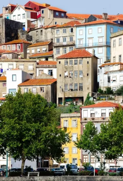 Framed Print : Culture. A view of the historic hillside Center of Porto 
