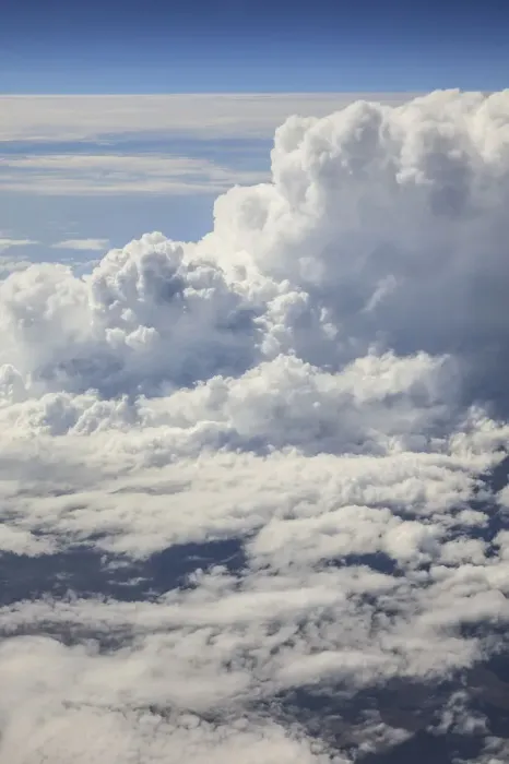 Framed Print : Cumulus clouds, aerial view Framed Print : Cumulus clouds, aerial view