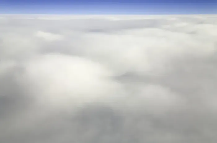 Framed Print : Cumulus clouds, aerial view Framed Print : Cumulus clouds, aerial view