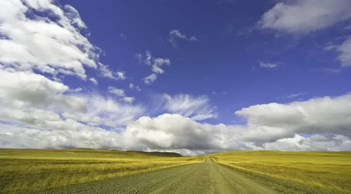 Framed Print : cumulus clouds above road, Patagonia, Argentina Framed Print : cumulus clouds above road, Patagonia, Argentina