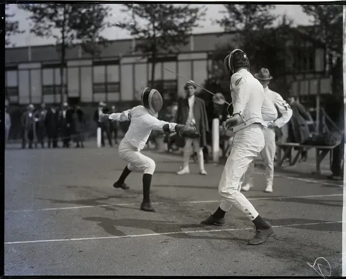 Framed Print : Cunningham Of The U.S. Fencing Italy