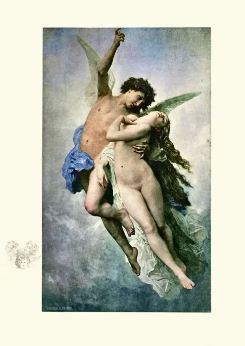 Framed Print : Cupid and Psyche by William Adolphe Bouguereau Framed Print : Cupid and Psyche by William Adolphe Bouguereau