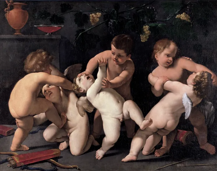 Framed Print : Cupids Fighting Putti (Lotta fra amorini e putti baccanti) Framed Print : Cupids Fighting Putti (Lotta fra amorini e putti baccanti)