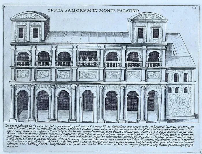 Framed Print : Curia Saliorum In Monte Palatino, historical Rome, Italy, 1625, Rome, digital reproduction of an 18th century original, original date unknown