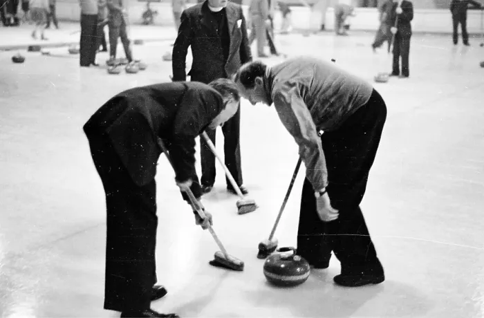 Framed Print : Curling Query