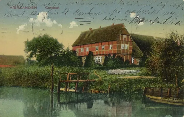 Framed Print : Curslack, Vierlanden, Bergedorf, Hamburg, Germany, postcard with text, view around ca 1910, historical, digital reproduction of a historical postcard, public domain, from that time, exact date unknown Framed Print : Curslack, Vierlanden, Bergedorf, Hamburg, Germany, postcard with text, view around ca 1910, historical, digital reproduction of a historical postcard, public domain, from that time, exact date unknown