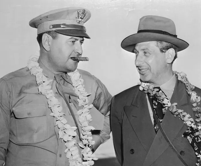 Framed Print : Curtis E. LeMay and Alexander P. De Seversky in Hawaii Framed Print : Curtis E. LeMay and Alexander P. De Seversky in Hawaii