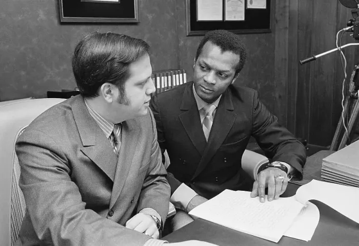 Framed Print : Curtis Flood Conversing with Attorney Framed Print : Curtis Flood Conversing with Attorney