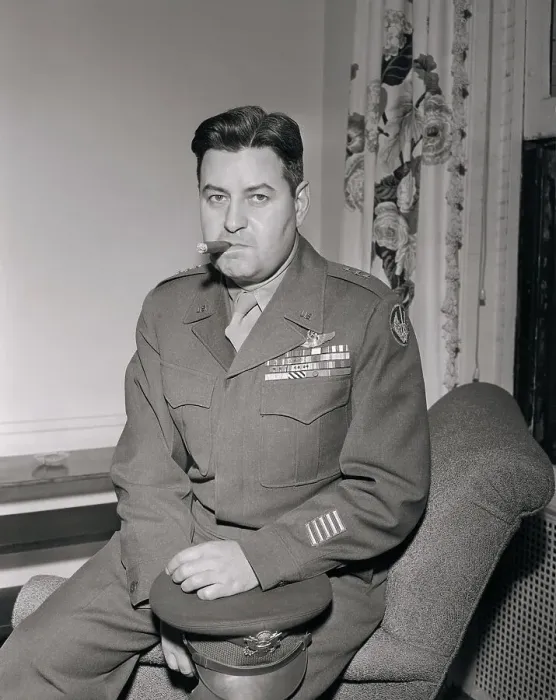 Framed Print : Curtis LeMay Sitting on Arm of Chair Framed Print : Curtis LeMay Sitting on Arm of Chair