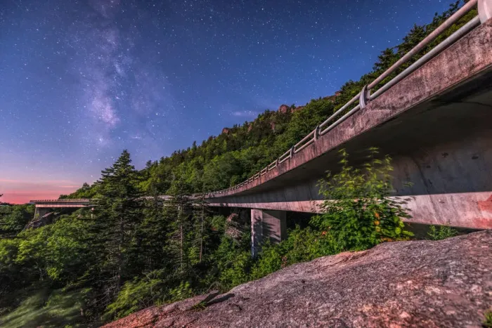 Framed Print : Curves. Shot below the Linn Cove Viaduct located on the Blue Ridge Parkway Framed Print : Curves. Shot below the Linn Cove Viaduct located on the Blue Ridge Parkway