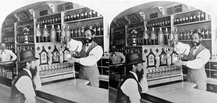 Framed Print : Customer Receiving an Ice Cream Soda From the Soda Jerk Framed Print : Customer Receiving an Ice Cream Soda From the Soda Jerk
