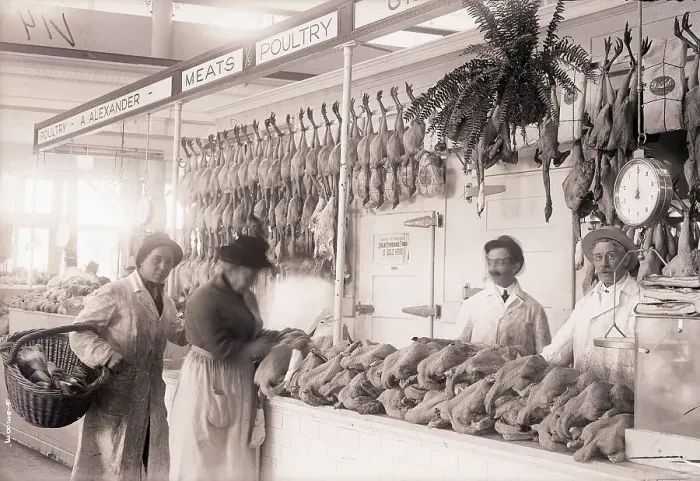 Framed Print : Customers Buying Turkeys Framed Print : Customers Buying Turkeys