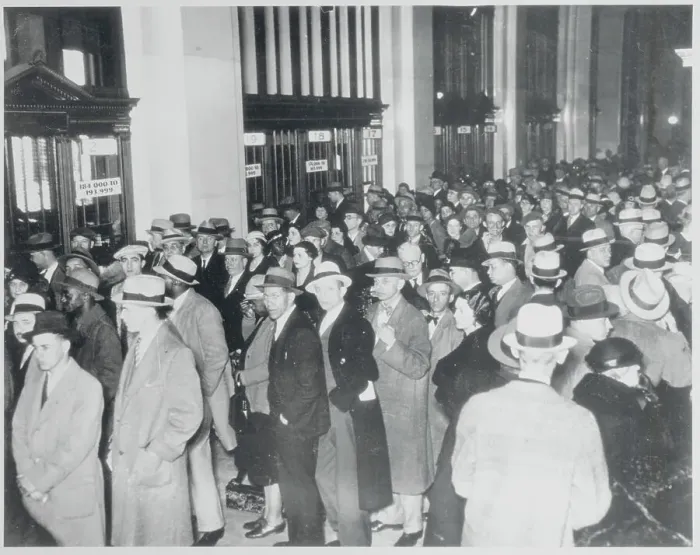 Framed Print : Customers in Guardian National Bank of Commerce Framed Print : Customers in Guardian National Bank of Commerce