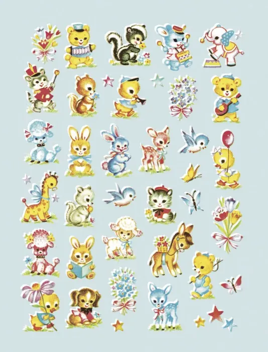 Framed Print : Cute Animal Pattern Framed Print : Cute Animal Pattern