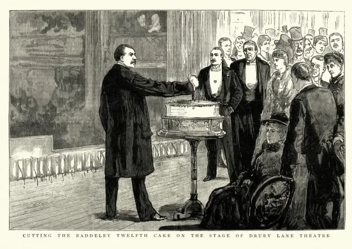 Framed Print : Cutting Of The Baddeley Cake, on stage Drury Lane Theatre Framed Print : Cutting Of The Baddeley Cake, on stage Drury Lane Theatre