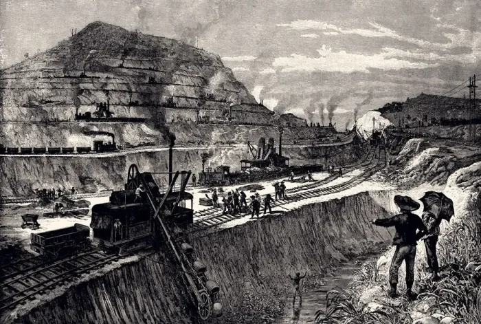 Framed Print : CUTTING THE CANAL AT PANAMA (XXXL) Framed Print : CUTTING THE CANAL AT PANAMA (XXXL)