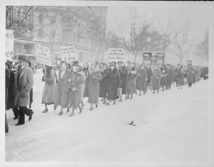 Framed Print : CWA Workers Marching to White House Framed Print : CWA Workers Marching to White House