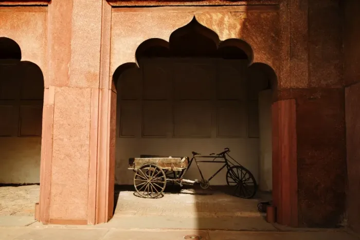 Framed Print : Cycle cart in a fort, Agra Fort, Agra, Uttar Pradesh, India Framed Print : Cycle cart in a fort, Agra Fort, Agra, Uttar Pradesh, India