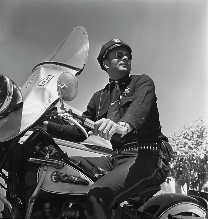 Framed Print : Cycle Cop. A motorcycle policeman, US, circa 1948 Framed Print : Cycle Cop. A motorcycle policeman, US, circa 1948
