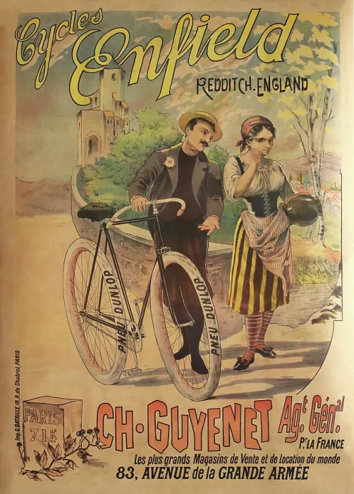 Framed Print : Cycles Enfield Framed Print : Cycles Enfield