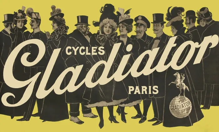 Framed Print : Cycles Gladiator Paris Framed Print : Cycles Gladiator Paris