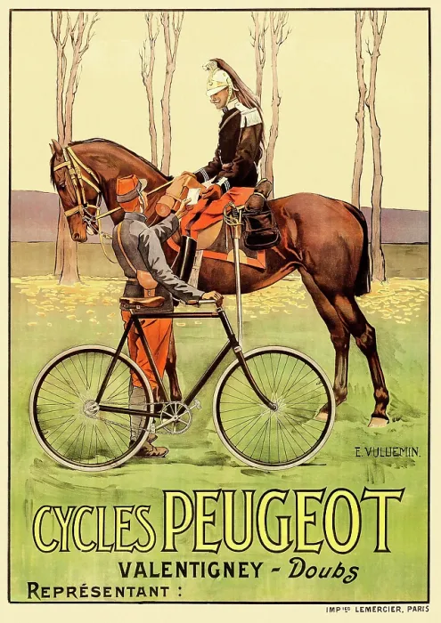 Framed Print : Cycles Peugeot