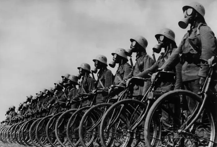 Framed Print : Cycling Germans Framed Print : Cycling Germans