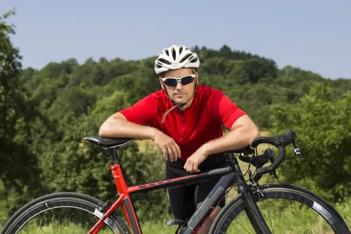 Framed Print : Cyclist, 44 years, with a racing cycle, Winterbach, Baden-Wurttemberg, Germany Framed Print : Cyclist, 44 years, with a racing cycle, Winterbach, Baden-Wurttemberg, Germany