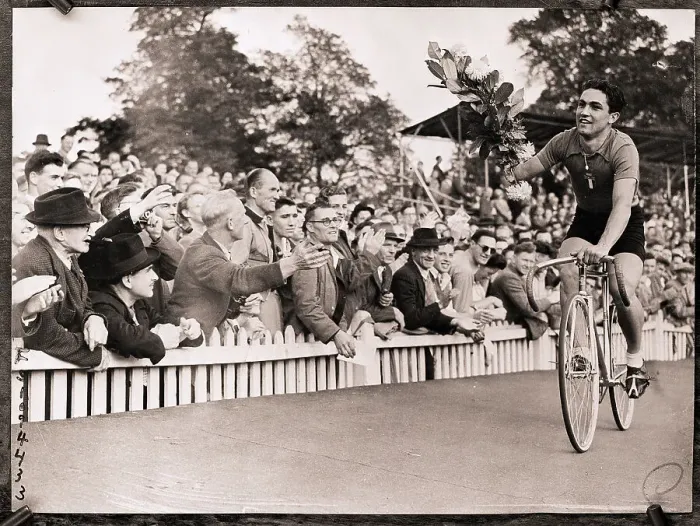 Framed Print : Cyclist Circling Olympic Track Framed Print : Cyclist Circling Olympic Track