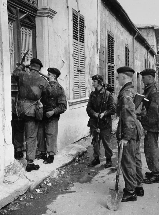 Framed Print : Cyprus 1956: British Troops Search for EOKA Fighters Framed Print : Cyprus 1956: British Troops Search for EOKA Fighters