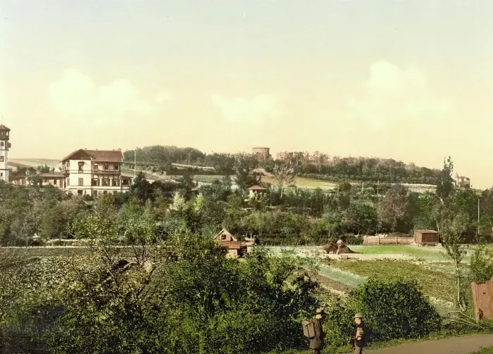 Framed Print : Cyriaxburg near Erfurt in Thuringia, Germany, Historic, digitally restored reproduction of a photochromic print from the 1890s Framed Print : Cyriaxburg near Erfurt in Thuringia, Germany, Historic, digitally restored reproduction of a photochromic print from the 1890s
