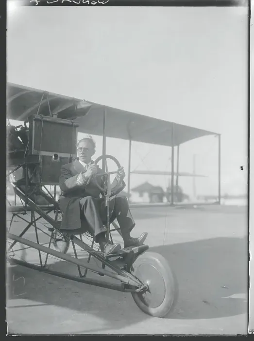 Framed Print : Cyrus Bettis in Early Aircraft Framed Print : Cyrus Bettis in Early Aircraft