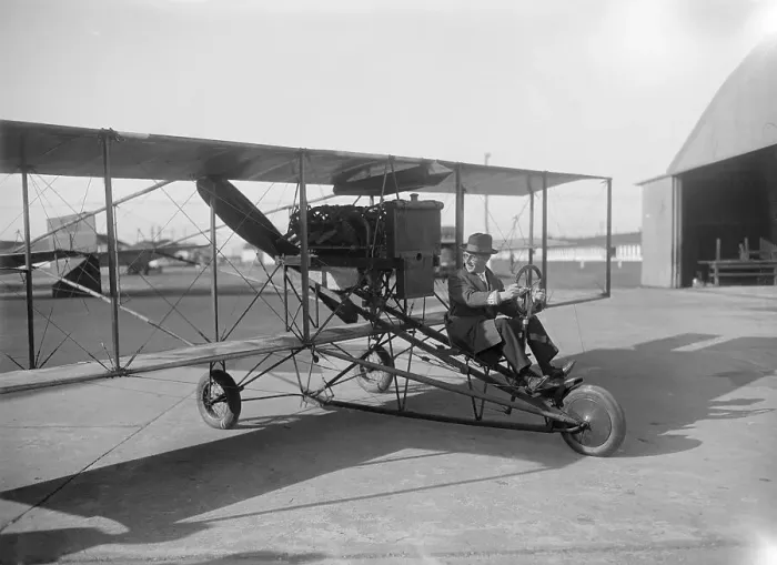 Framed Print : Cyrus Bettis in Early Aircraft Framed Print : Cyrus Bettis in Early Aircraft