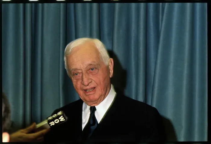 Framed Print : Cyrus Eaton Speaking to Reporter Framed Print : Cyrus Eaton Speaking to Reporter