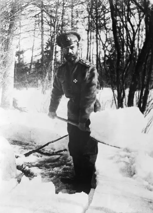 Framed Print : Czar Nicholas II Shoveling Snow Framed Print : Czar Nicholas II Shoveling Snow