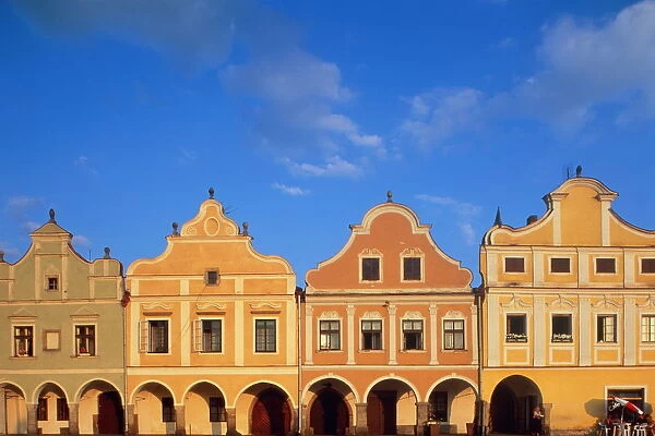 Czech Republic, South Moravia, Telc, 16th Century Renaissance square