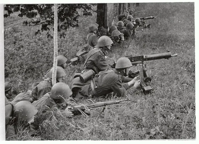 Framed Print : Czechoslovakian Infantry Lying in Wait Framed Print : Czechoslovakian Infantry Lying in Wait