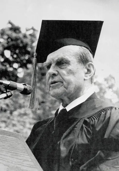 Framed Print : Czeslaw Milosz Reading Poem at Graduation Framed Print : Czeslaw Milosz Reading Poem at Graduation