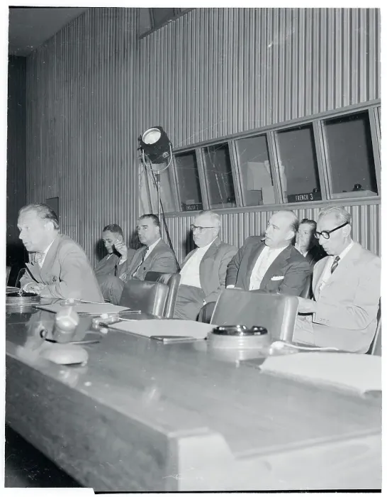 Framed Print : Dag Hammarskjold Speaking at a Press Conference Framed Print : Dag Hammarskjold Speaking at a Press Conference