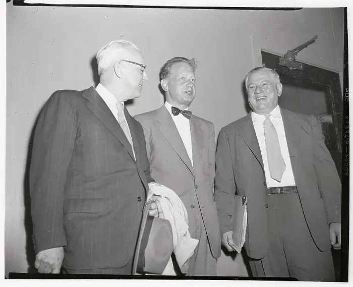 Framed Print : Dag Hammarskjold Standing with Friends Framed Print : Dag Hammarskjold Standing with Friends
